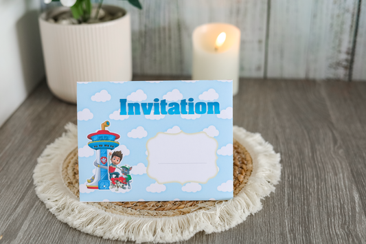 Pat’ Patrouille - Enveloppe anniversaire – assortie à la carte d’invitation