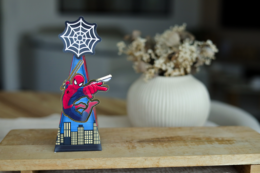 Spiderman - Boîte triangle personnalisée – Décoration d’anniversaire enfant