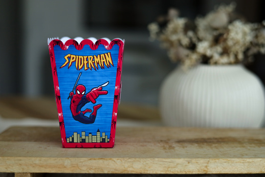 Spiderman - Boîte popcorn personnalisée – Décoration d’anniversaire enfant