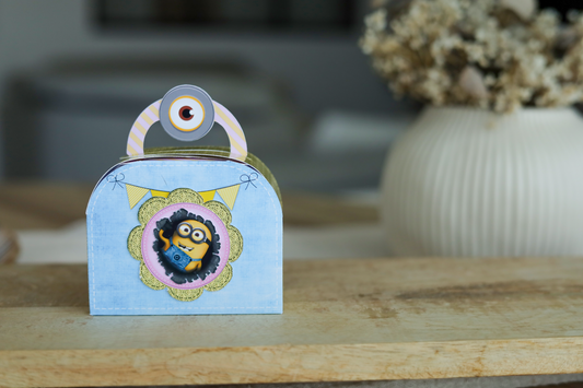 Minions - Boîte valise personnalisée – Décoration d’anniversaire enfant