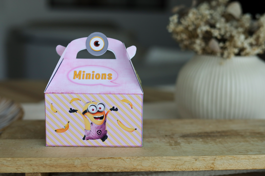 Minions - Boîte lunch personnalisée – Décoration d’anniversaire enfant