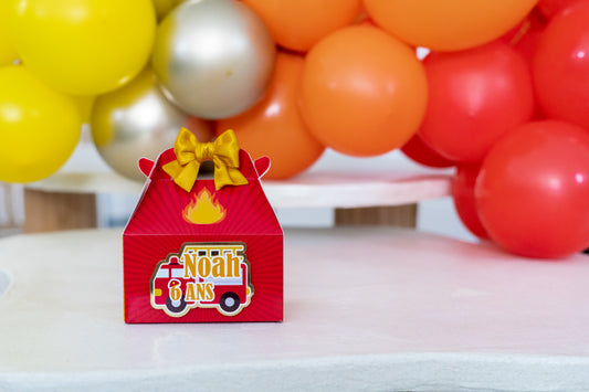 Pompier - Boîte lunch personnalisée – Décoration d’anniversaire enfant