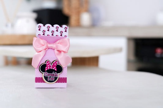 Minnie - Boîte demi crackers personnalisée – Décoration d’anniversaire enfant