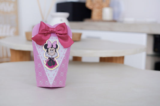 Minnie - Boîte diamant personnalisée – Décoration d’anniversaire enfant